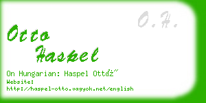 otto haspel business card